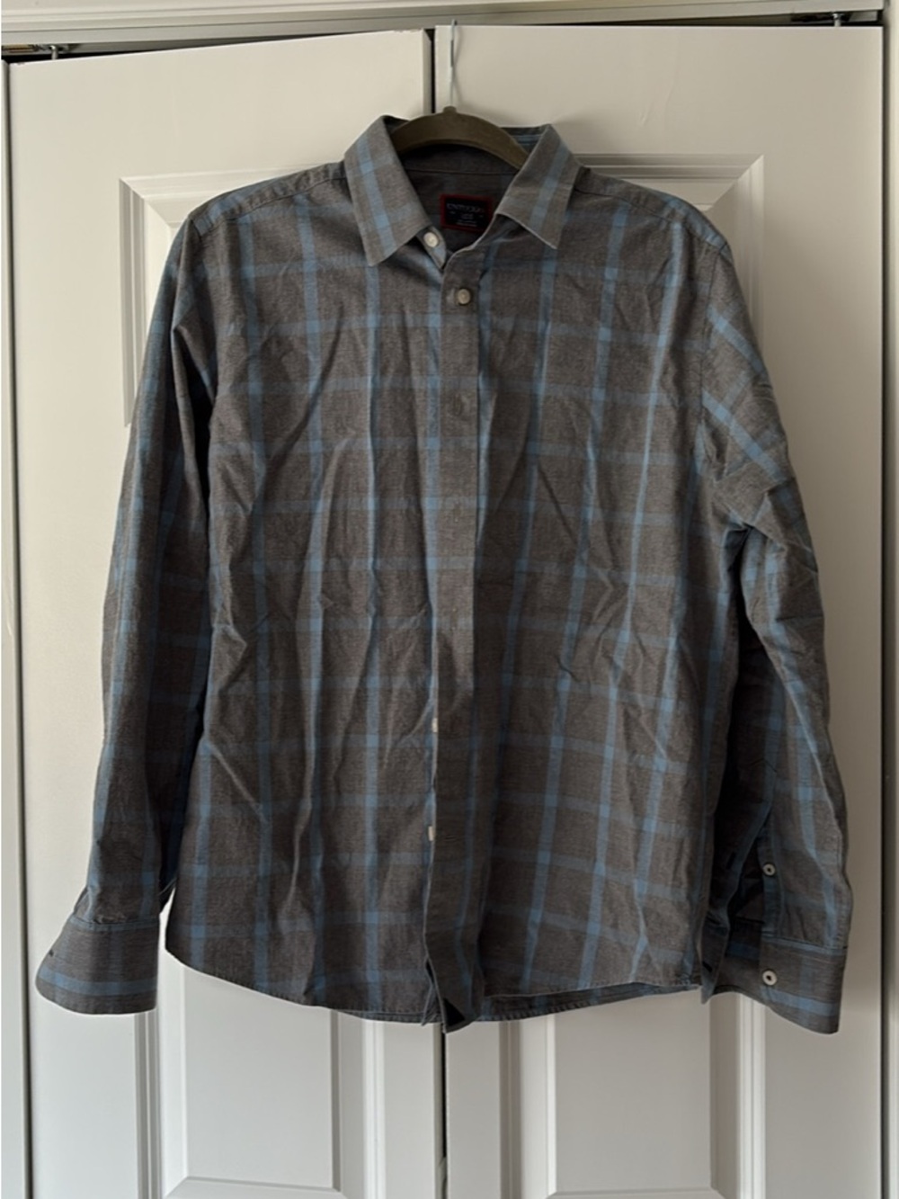 UNTUCKit Gray Plaid Button-Down Shirt with Large Slim Fit